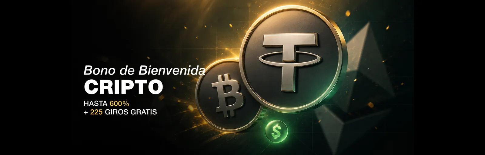 Banner promocional de depósitos con criptomonedas en DaleWin